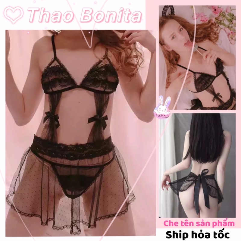 Set Váy Ngủ Xinh Gợi Cảm. SHIP HỎA TỐC TPHCM. Đồ Ngủ Cosplay Sexy. ThaoBonita T072