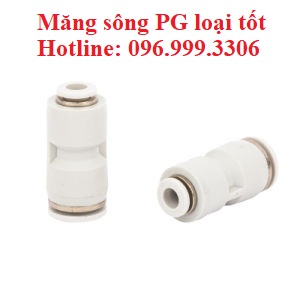 |HÀNG XỊN| Măng sông PG màu trắng loại tốt, đầu nối thu chuyển đôi hai đầu ống khí nén, phun sương giá sỉ