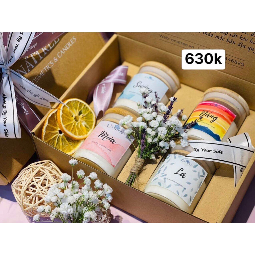 Set Quà Tặng Nến Thơm ONATREE 8 Mùi Hương Tặng Sinh Nhật Bạn Gái Bạn Trai
