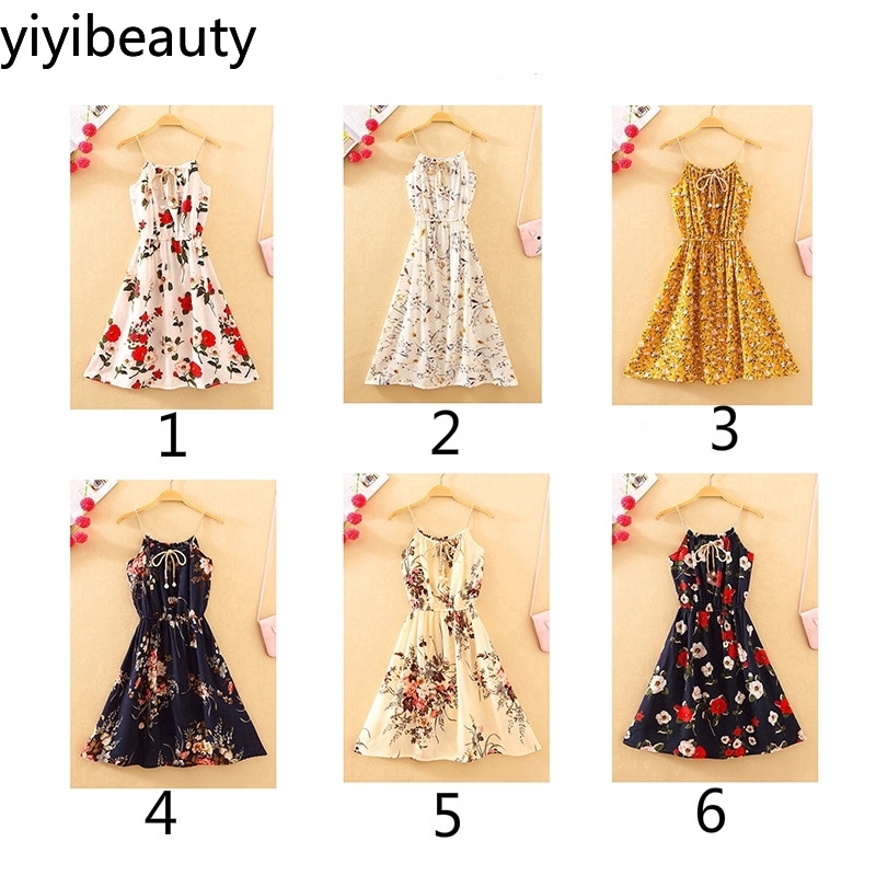 Váy sling A-Line ngắn ngọt ngào in họa tiết mùa hè mới | BigBuy360 - bigbuy360.vn