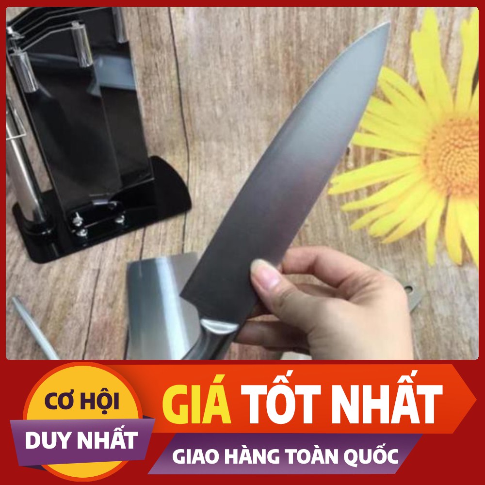 Bộ Dao Nhật 6 Món Inox Nhà Bếp Nguyên Khối Cao Cấp Kèm Khay Đựng