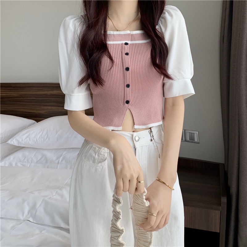 Áo cardigan Ngắn Cổ Vuông Chất Liệu Dệt Kim Mỏng Thời Trang Cho Nữ 2022 JL-TX-246