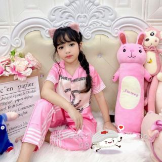 Bộ dài bé gái chất satin lụa cao cấp 12 đến 25kg