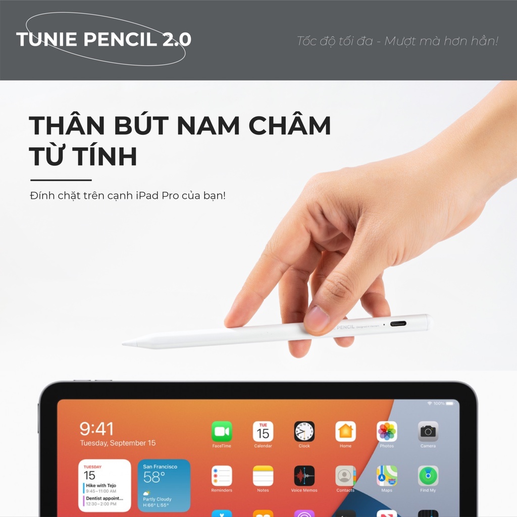 Bút cảm ứng Tunie Pencil cho iPhone, iPad, Android