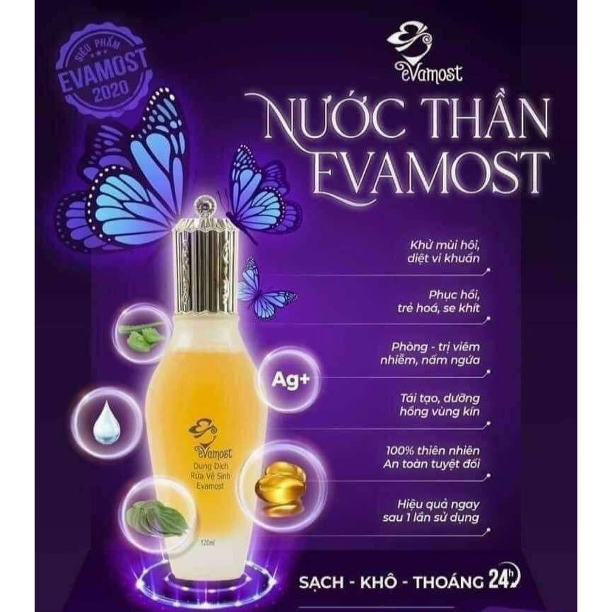 Dung Dịch Vệ Sinh , Dung Dịch Phụ Nữ EVAMOST 120ml ( phiên bản mới ) [ Chính - Hãng ]