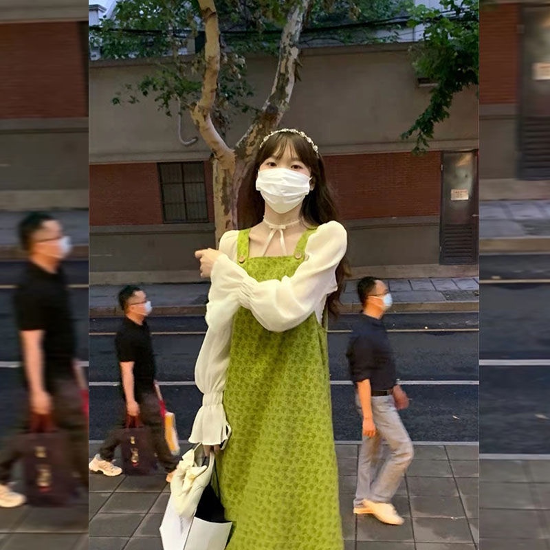 Đầm Dài Hai Dây Cổ Vuông Thời Trang Hàn Quốc Dành Cho Nữ