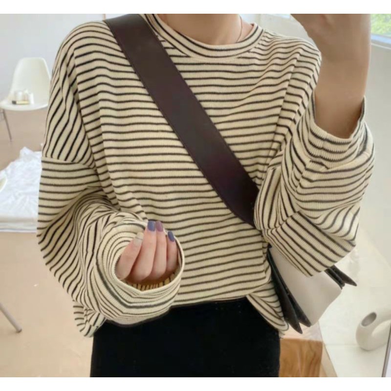 áo len kẻ nhỏ nữ fom rộng ulzzang | WebRaoVat - webraovat.net.vn