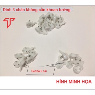 Đinh 3 chân - Set đinh 3 chân bộ 6 cái, đinh treo ảnh