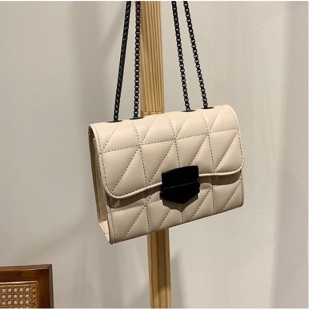 Túi xách nữ đeo vai dây xích đặc chống trộm cướp may trần chỉ phong cách Hàn Quốc Capucha T49