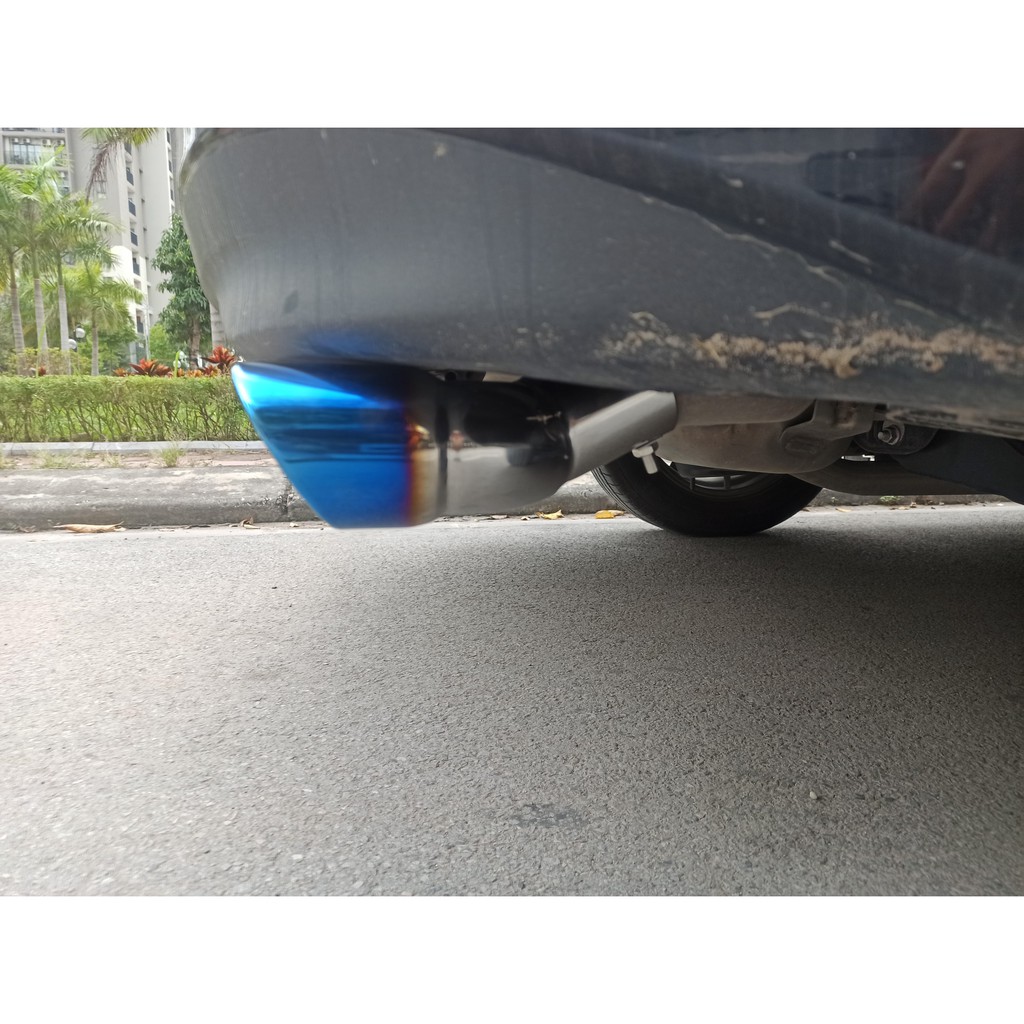 [XẢ KHO-THANH LÝ] Chụp ống xả độ đôi ô tô thể thao ⛔FREESHIP⛔ Dáng to màu xanh cháy họng vát