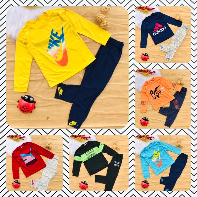 🚁 Bộ dài tay thun cotton cho bé  trai 25-45kg