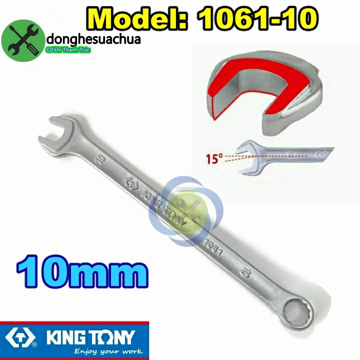 Cờ lê vòng miệng 10mm Kingtony 1061-10 dài 167mm