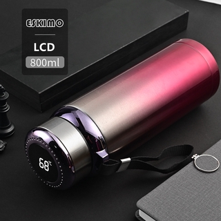 Bình nước giữ nhiệt thông minh bằng thép không gỉ 304 800ml có màn hình led hiển thị nhiệt độ