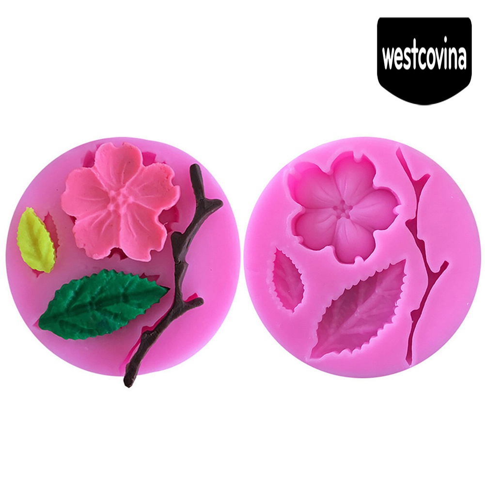 [Hot]☀ Khuôn Silicone Làm Bánh &amp; Socola Hình Hoa Anh Đào DIY