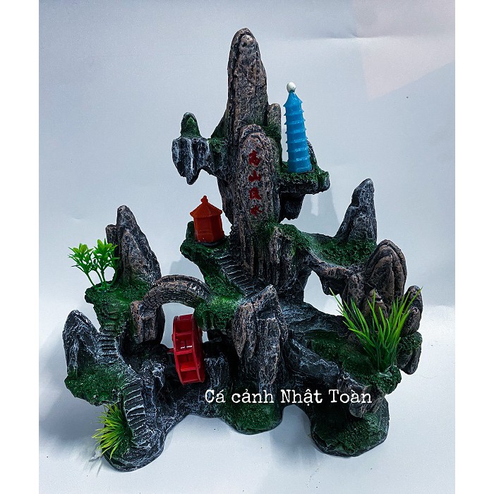 TIỂU CẢNH TRANG TRÍ HỒ CÁ NON BỘ 22X14X28CM