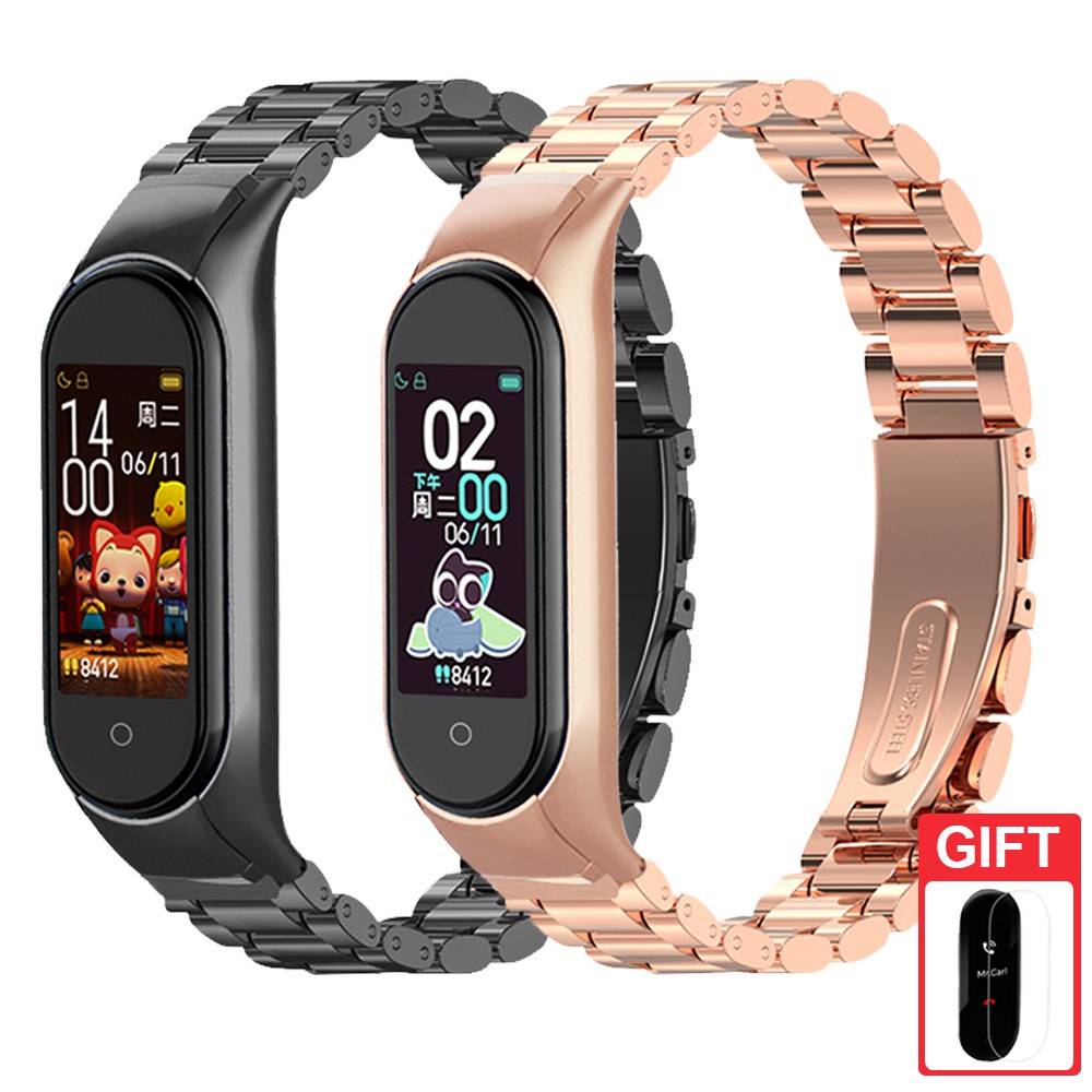 Dây Đeo Inox Cho Đồng Hồ Thông Minh Xiaomi Mi Band 8 7 6 5 4 3