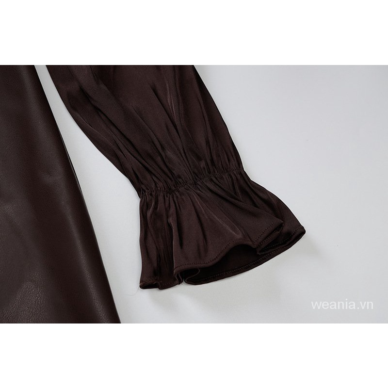 Đầm tay dài trễ vai thiết kế dây đan chéo quyến rũ