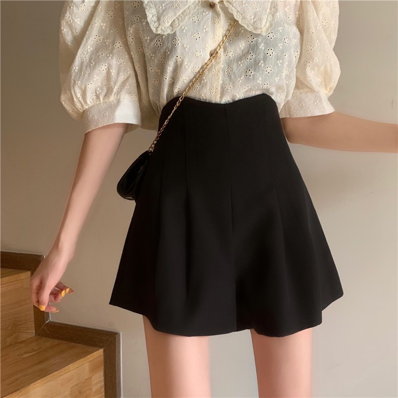 Quần Short 2 Ly Cạp Cao Khóa Sau Kiểu dáng Hàn Quốc M628