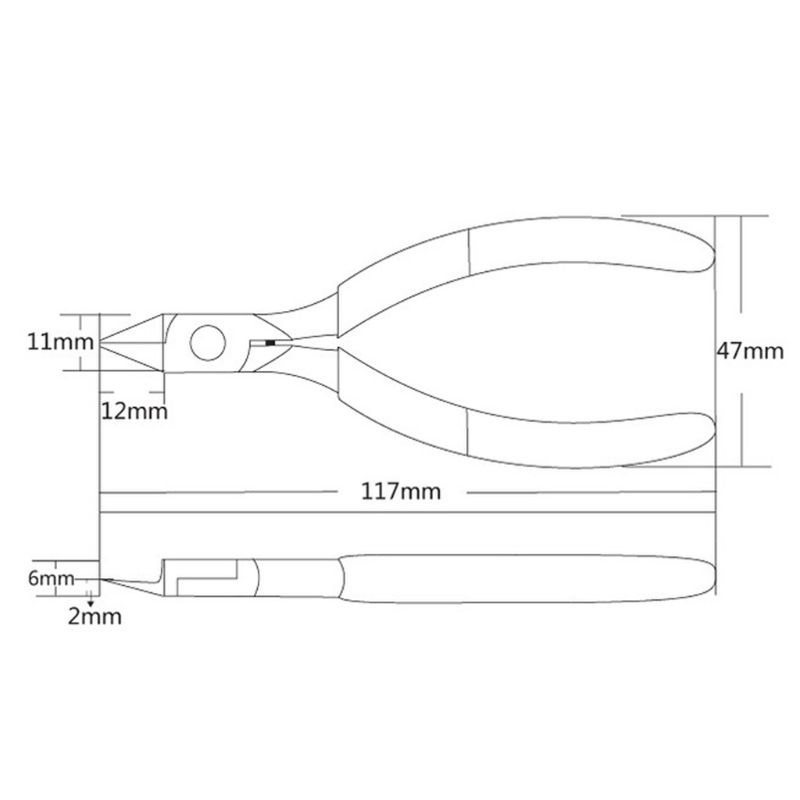 Kìm cắt dây cáp chéo bằng thép carbon sắc bén chính xác chuyên nghiệp tiện lợi dành cho mô hình lắp ráp DIY