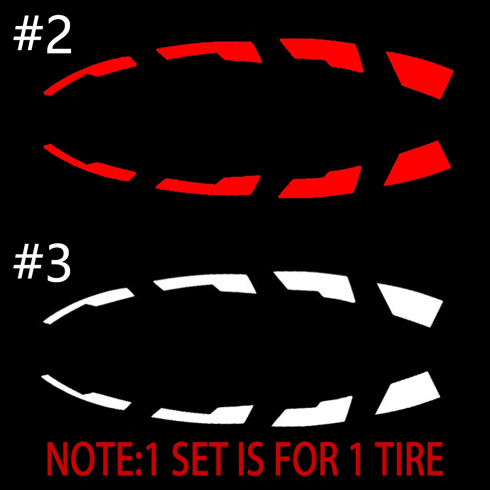 1 Bộ Miếng Dán Trang Trí Bánh Xe Hơi / Mô Tô Thái Lan 1 Bánh Xe (3 Kiểu Để Chọn Lựa)