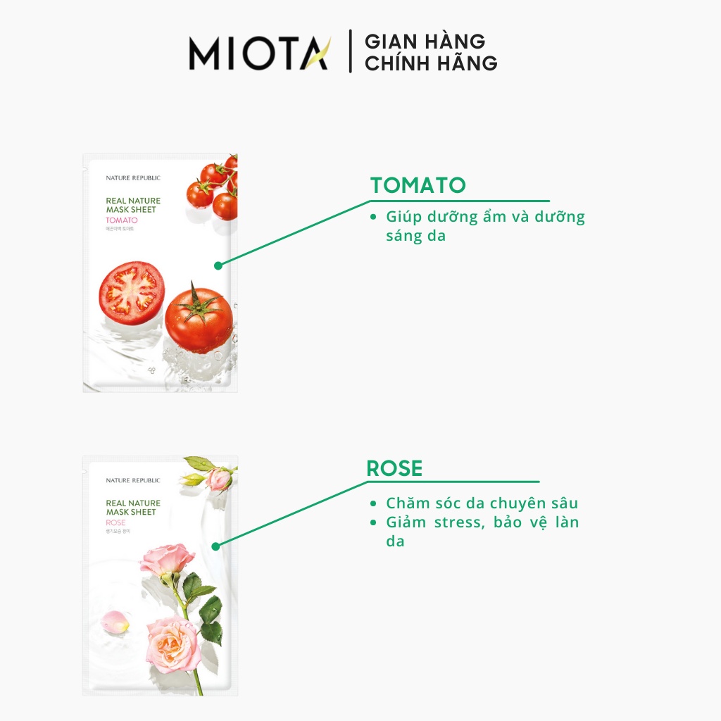 Mặt nạ dưỡng ẩm, làm trắng da Nature Republic