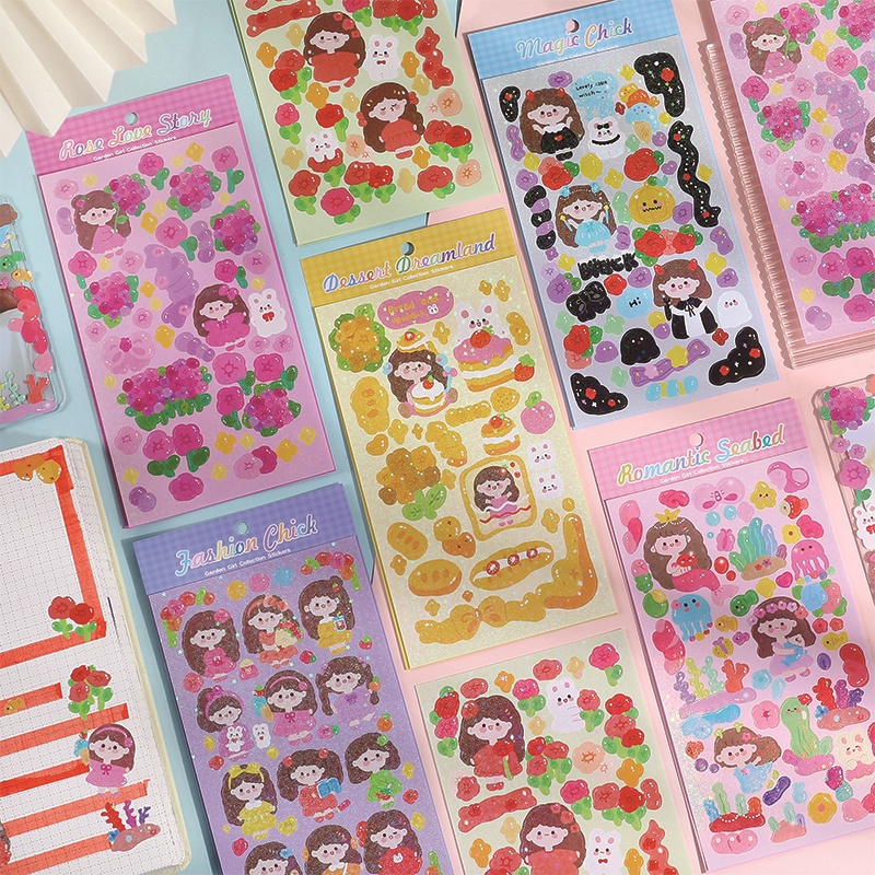 Flowertree 1 Sticker Dán Tường Hình Khu Vườn Dùng Trang Trí Scrapbook