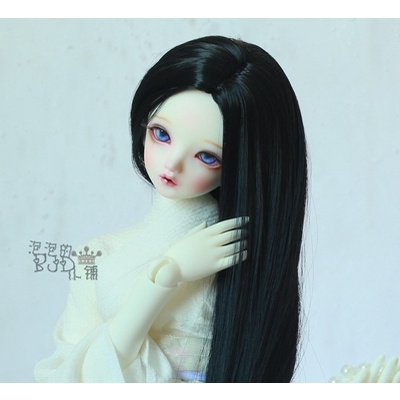 Tóc Giả Thẳng Dài Màu Đen DW003 BJD.SD Cho Búp Bê Tỉ Lệ 1 / 3 1 / 4 1 / 6