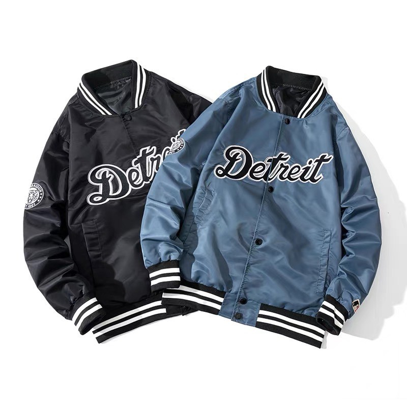 Áo bomber bóng chày chất vải bóng trẻ trung có khuy bấm | BigBuy360 - bigbuy360.vn