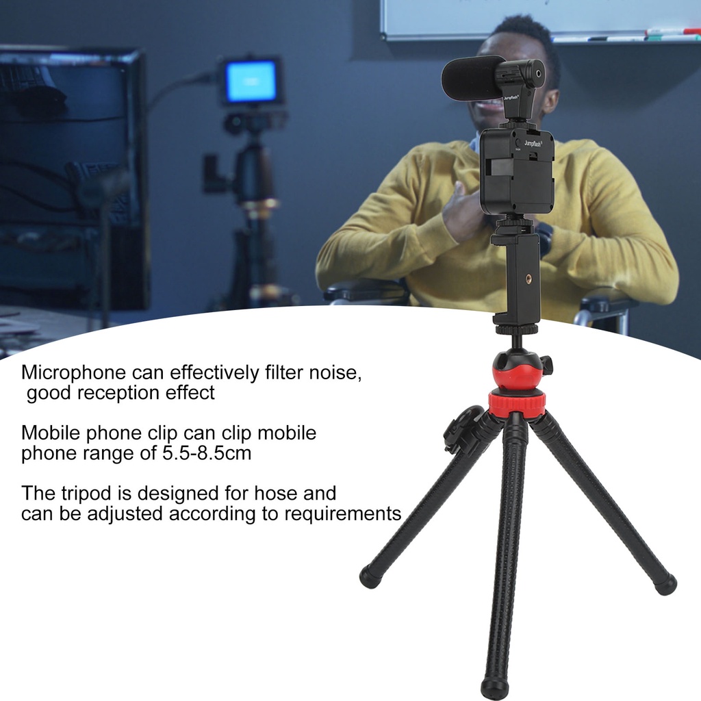 Có thể bán buôn Bộ dụng cụ quay video Điện thoại di động Vlog chụp ảnh phụ trợ lấp đầy ánh sáng Chân đế micrô Hàng giao ngayWashington057