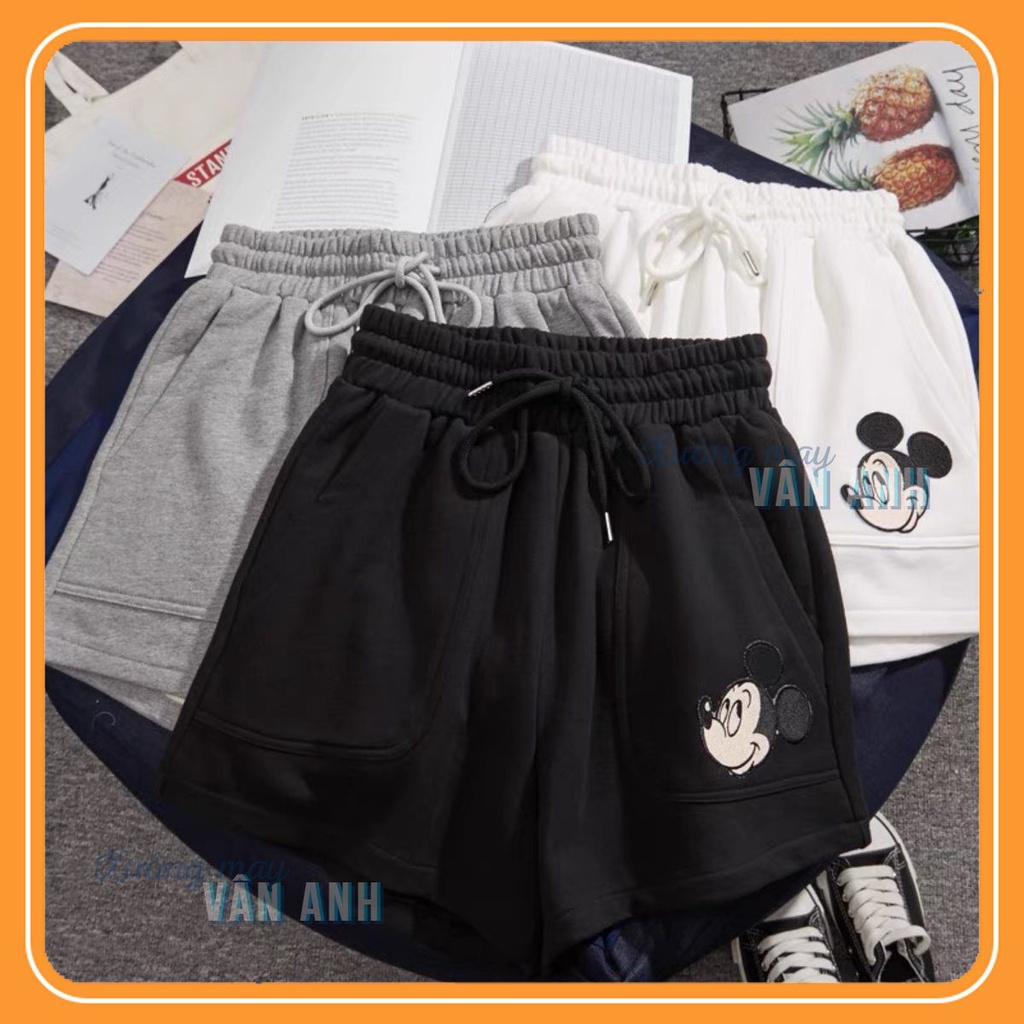 Quần Đùi Hàn Quốc - Quần Đùi Mickey Siêu Mát Hàng Loại 1