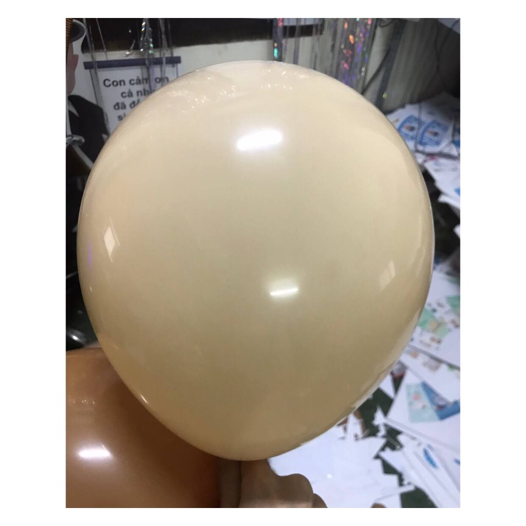 Set 10 bong bóng màu nâu tây 10 inch trang trí sinh nhật có 3 màu da skin,màu nâu cafe nhạt, màu nâu cafe đậm