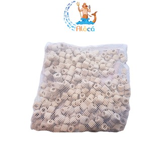 Sứ lọc Yeben viên Super Bio Ring 2kg cho bể cá tặng kèm Túi đựng Vật liệu lọc