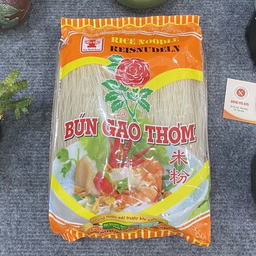 BÚN GẠO KHÔ GIA BẢO 500GR, BÚN GẠO XÀO HÀNG XUẤT KHẨU CH U U, loại xuất khẩu đạt chuẩn quốc tế