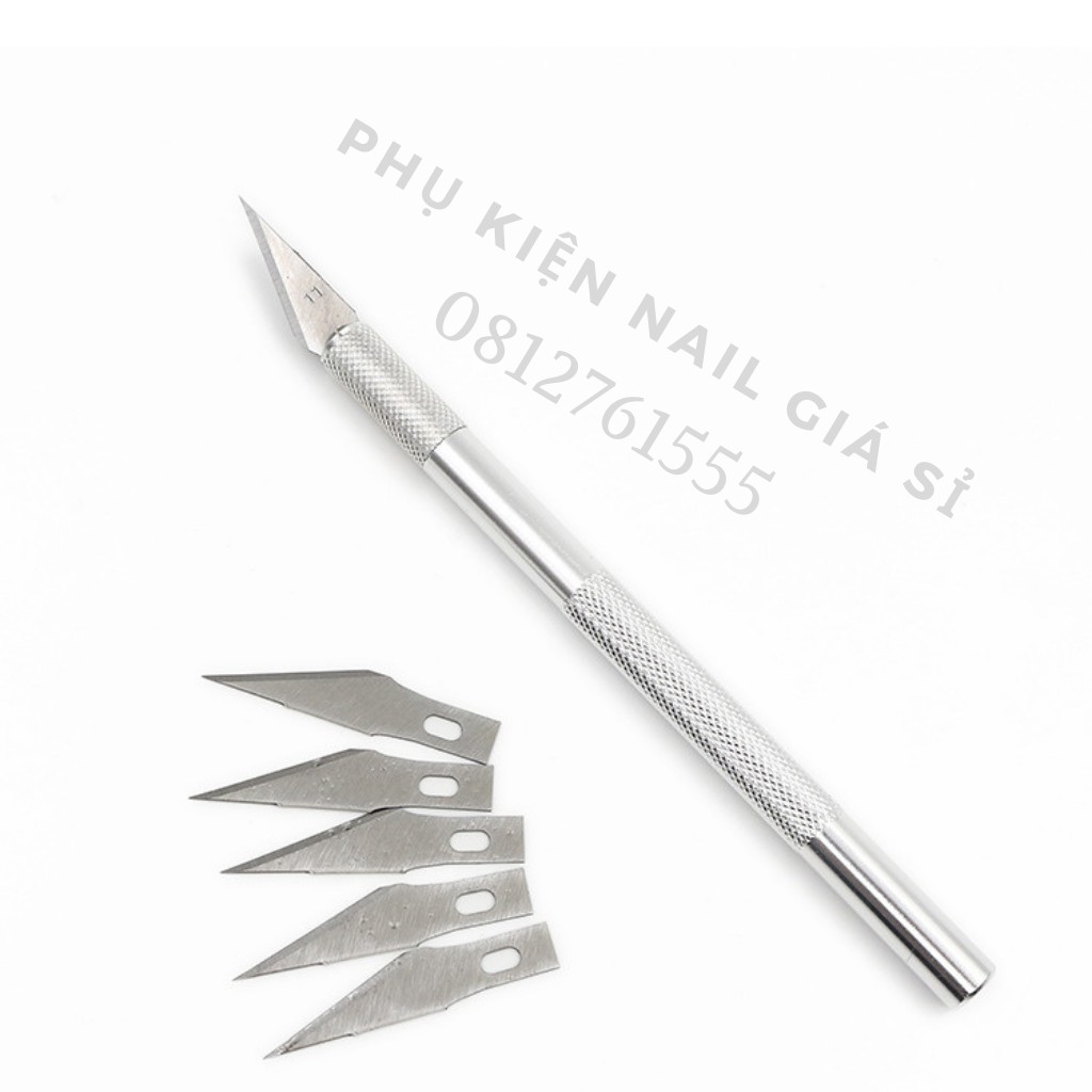 Dao cắt bột nail inox ( tặng kèm theo 5 dao