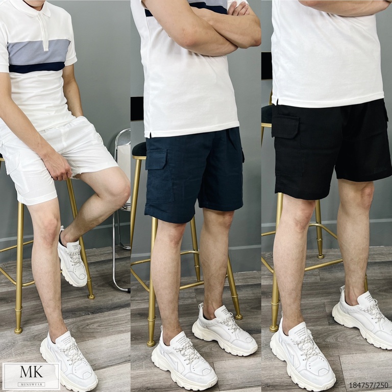 Quần Short Nam Chất Đũi Có Túi Hộp