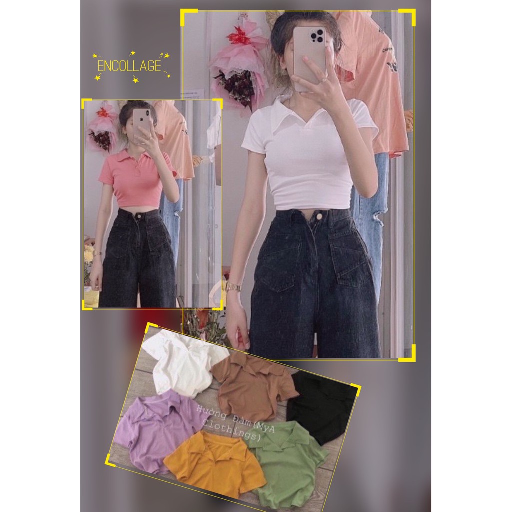 ÁO THUN POLO CROTOP, ÁO THUN NỮ CỔ TRỤ
