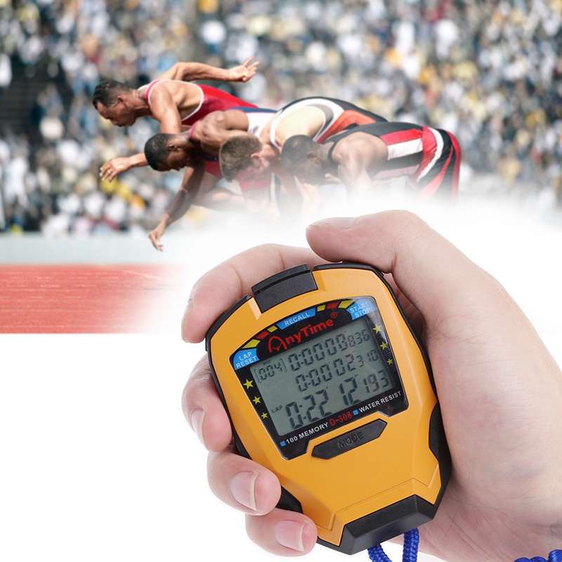 Đồng Hồ Bấm Giờ Kỹ Thuật Số 3 Hàng100 Lap 1 / 1000s