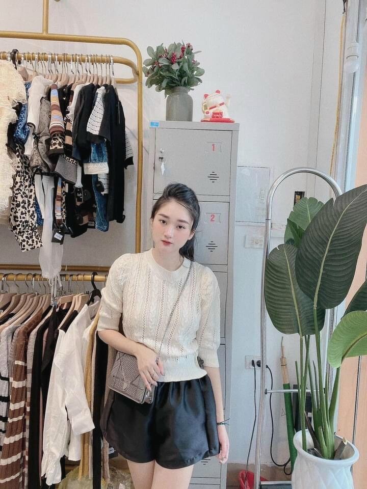 Áo len gân quảng châu tay lỡ nhiều màu