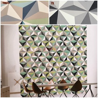 Giấy dán tường 3D vải lụa 5.3m2 dày dặn, dán keo sữa