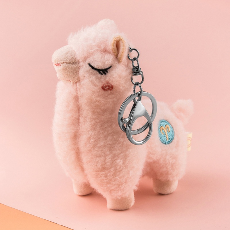 Móc Khóa Hình Lạc Đà Alpaca Bằng Cotton Mềm Mại Dễ Thương