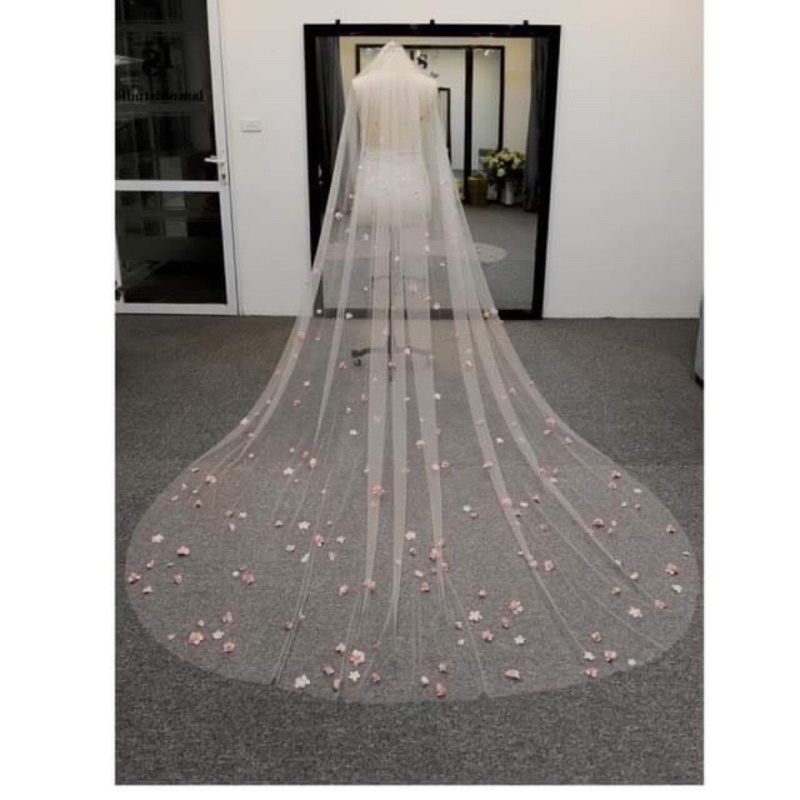 Voan lúp cô dâu hoa nhỏ