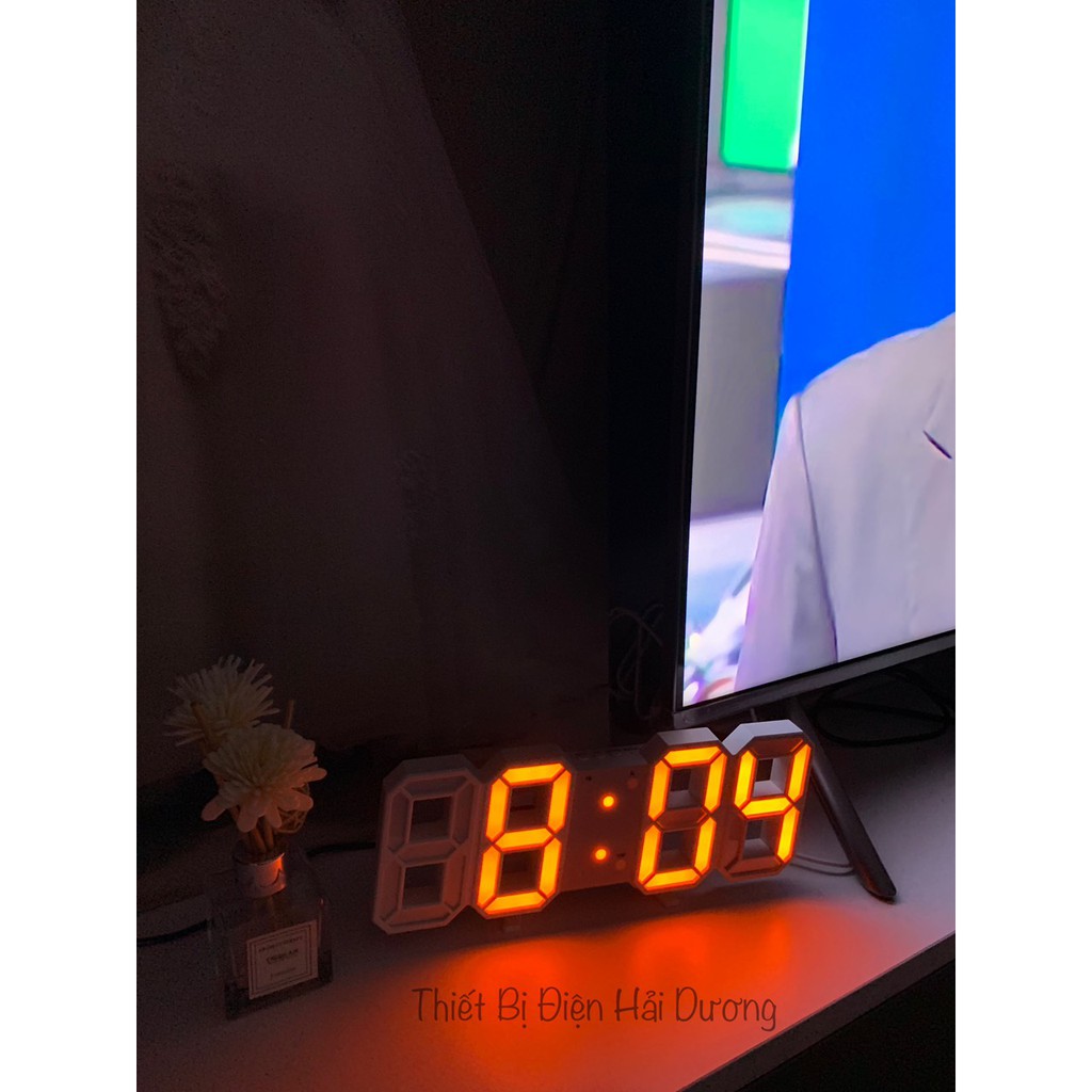 Đồng hồ LED 3D treo tường, để bàn thông minh TN623 Clock Smart