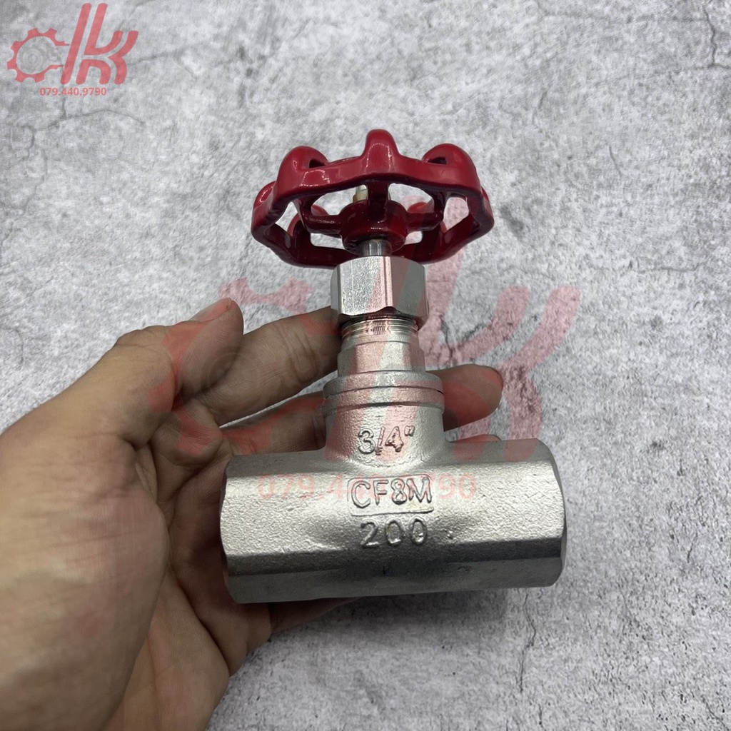 Van hơi nóng tay vặn inox 304