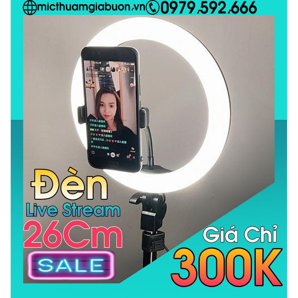 ĐÈN LIVE STREAM 26CM - CHUYỂN ĐƯỢC 3 MÀU ĐÈN