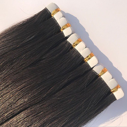 Phần tóc giả làm dày với tóc thật màu đen theo phong cách Brazil - Hàng nhập khẩu