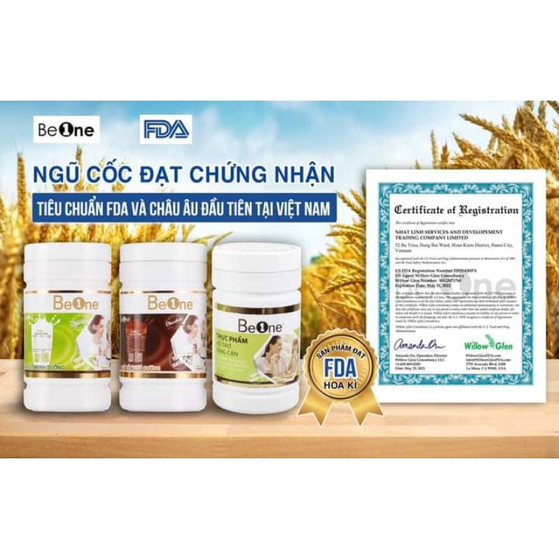 ngũ cốc dinh dưỡng be one chính hãng vị bình thường và vị socola