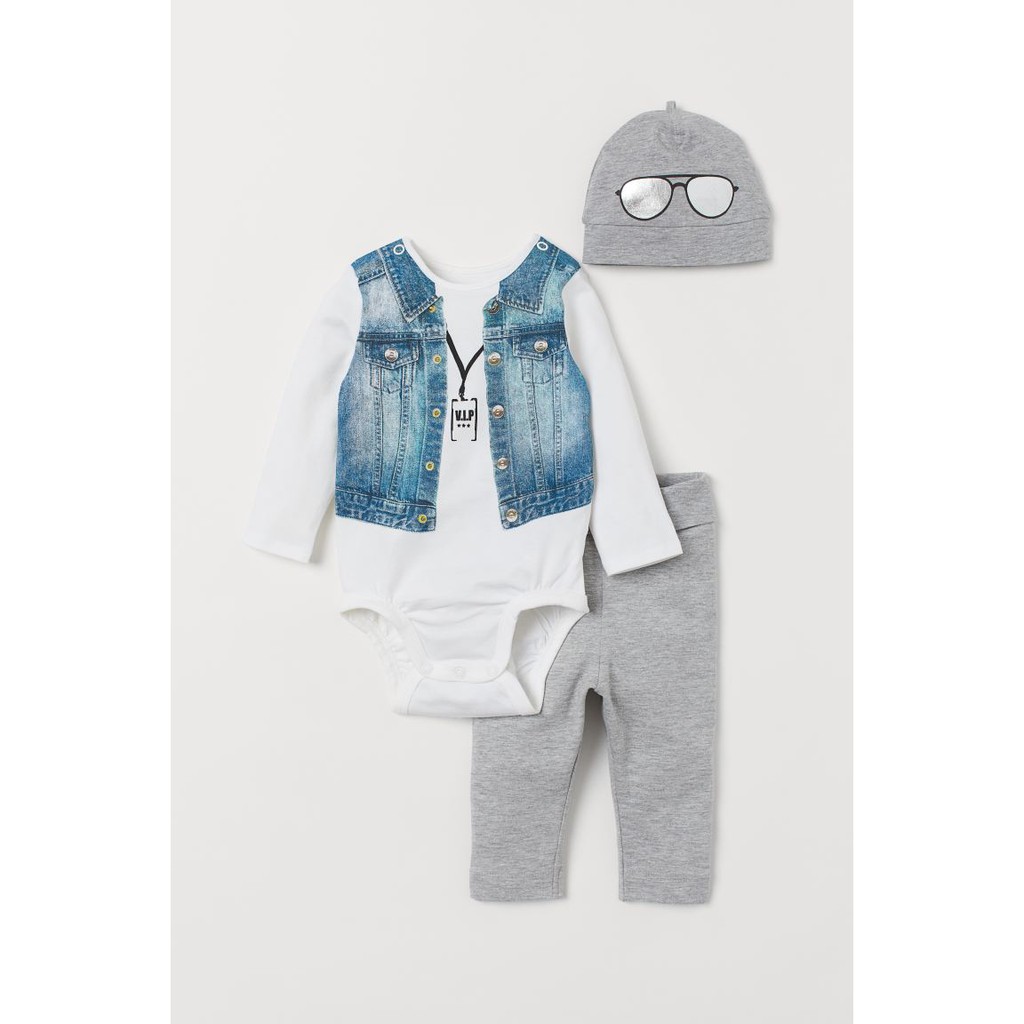 Set 3 chi tiết áo gile HM H&amp;M size 0-1m_hàng chính hãng ANh