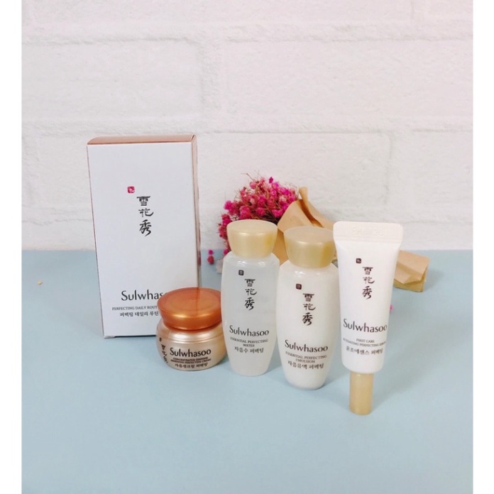 Set Sulwhasoo Dưỡng Da Sáng Mịn, Nâng Cơ, Giảm Nhăn, Chống Lão Hóa - Sulwhasoo Perfecting Daily Routine Kit