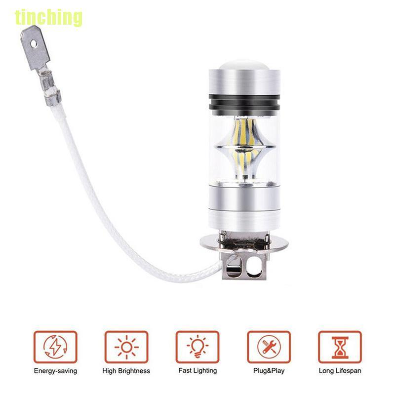 Bóng Đèn LED Chống Sương Mù 100w H3 12 / 24V Chất Lượng Cao