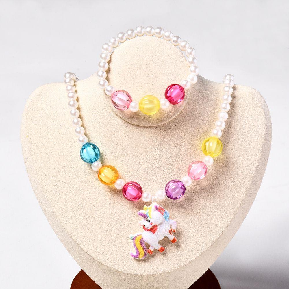 Set 5 Vòng Tay / Nhẫn Hình Kỳ Lân Dễ Thương Cho Bé Gái